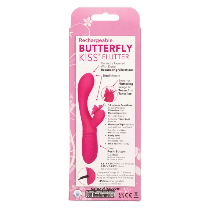 Rechargeable Butterfly Kiss Flutter By Calexotics, , large