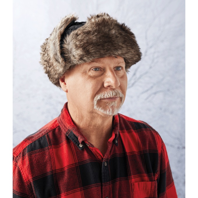 Men's Aviator Hat, Black, large