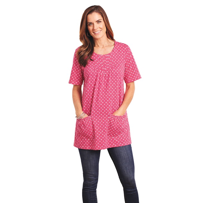 Knit Tunic with Patch Pockets, , large