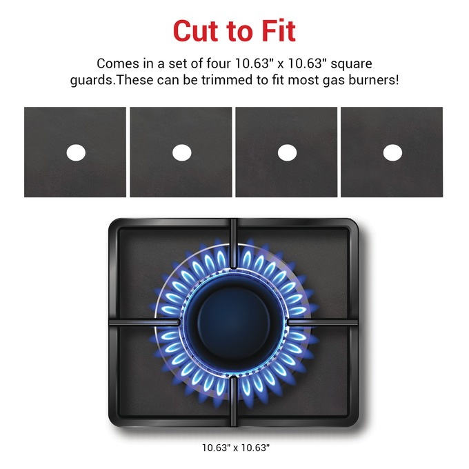 Set of 4 Gas Range Protectors, , large