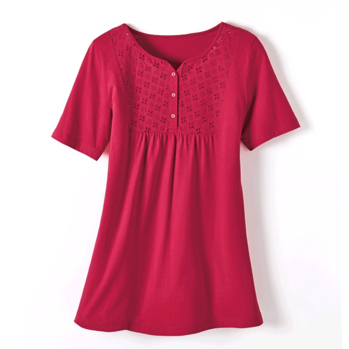 Eyelet Yoke Tunic, , large