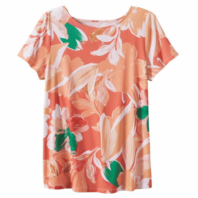 Basic  Floral Top, , large