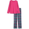 Women's Plaid Flannel PJ Set, Boysenberry, large