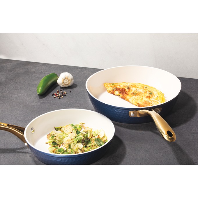 Gotham Steel Hammered Ceramic 10-piece Cookware Set, , large