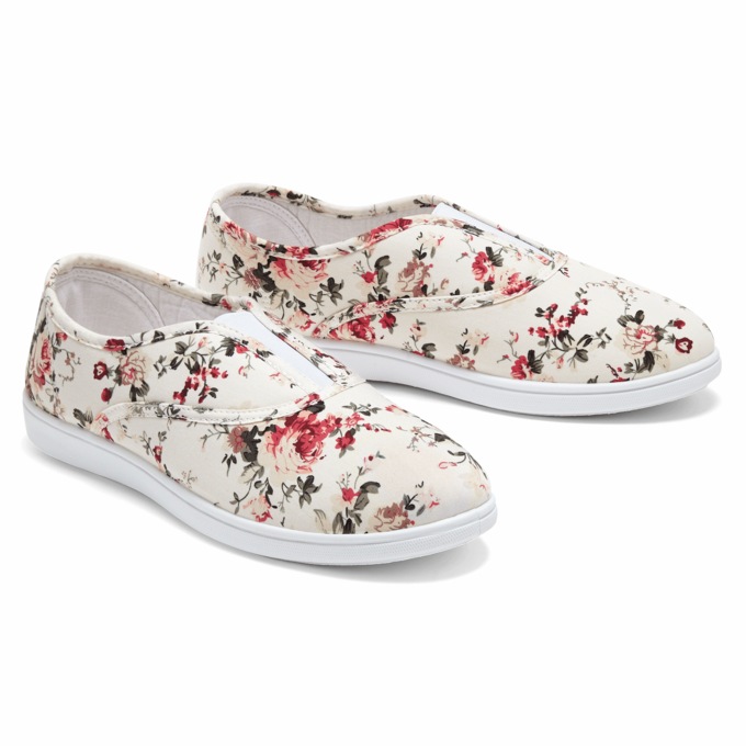 Drew Canvas Slip on, Antique Floral, large