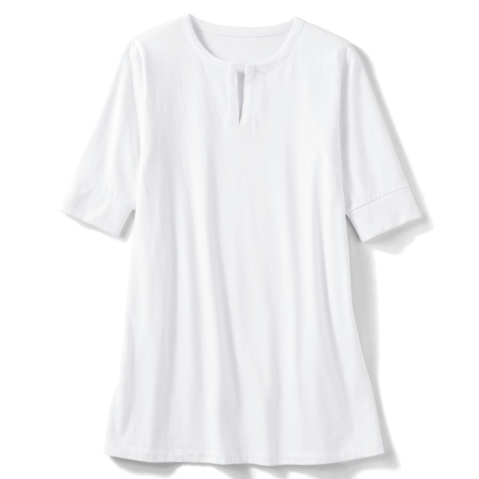 Split Neck Tee, , large