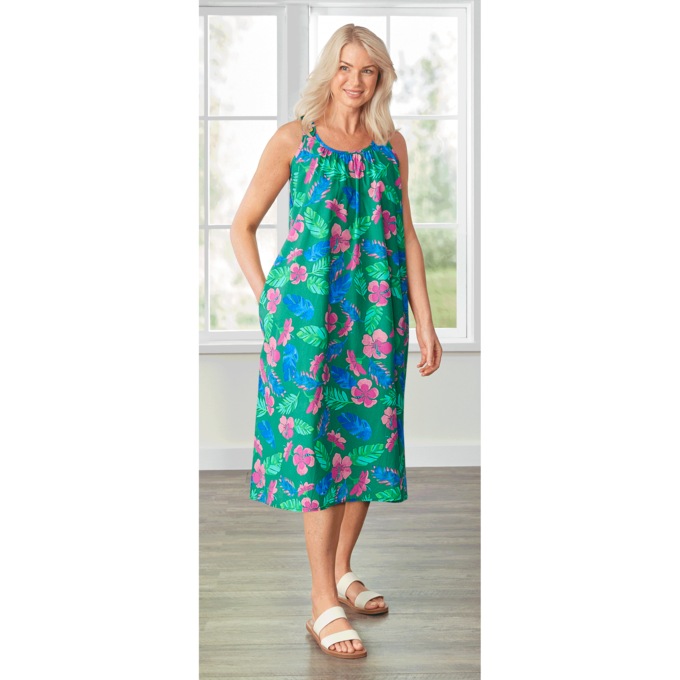 Free-Flowing Shift Dress, , large