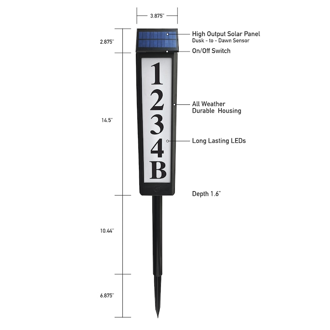 SensorBrite® Solar Powered Address Light, , large