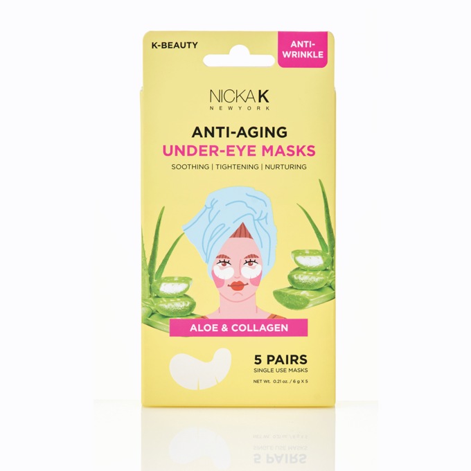 Nicka K New York Aloe & Collagen Anti-Aging Under Eye Masks, , large