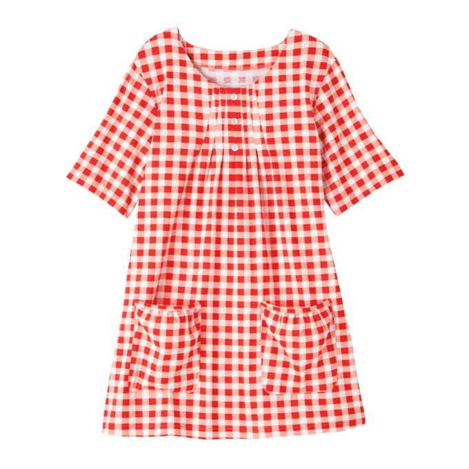 Knit Tunic with Patch Pockets - Print, , large