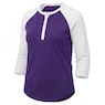 Women's Cotton Henley Baseball Top, , large