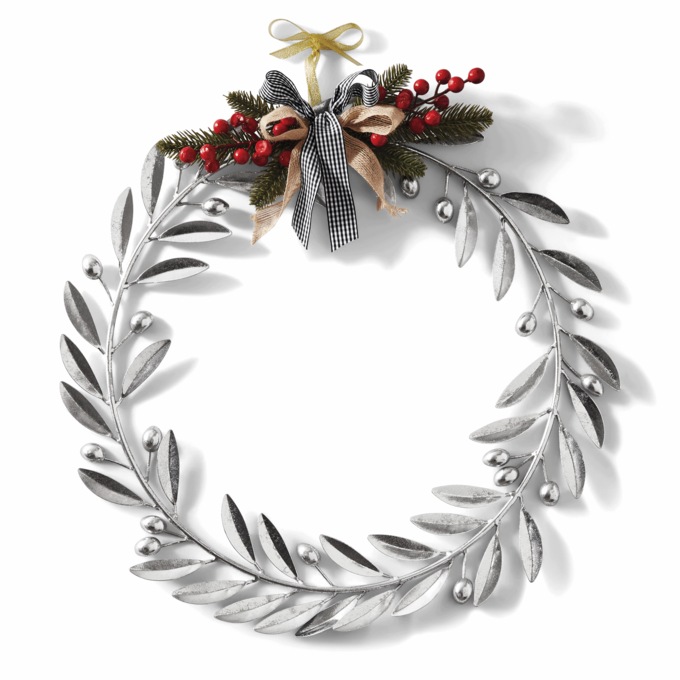 Metal Christmas Wreath, , large