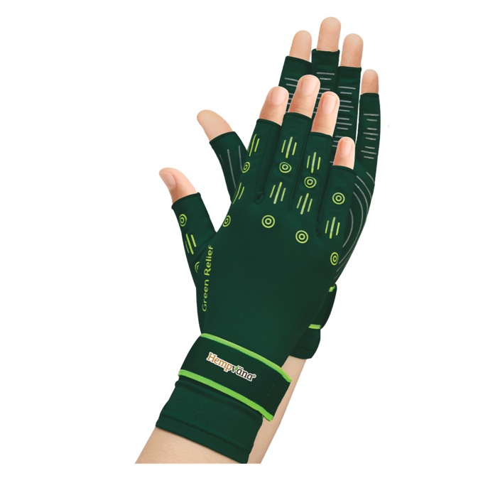 Hempvana Green Relief Gloves, , large