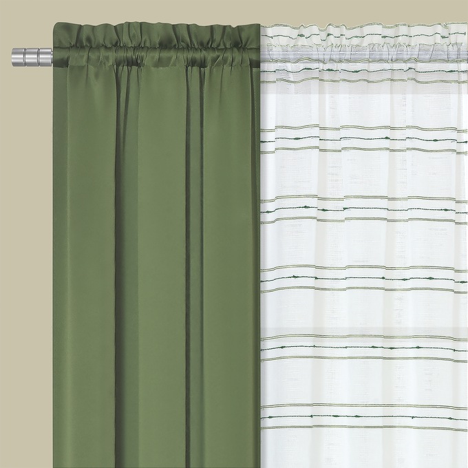 Tribeca 4-Panel Window Set, Green, large