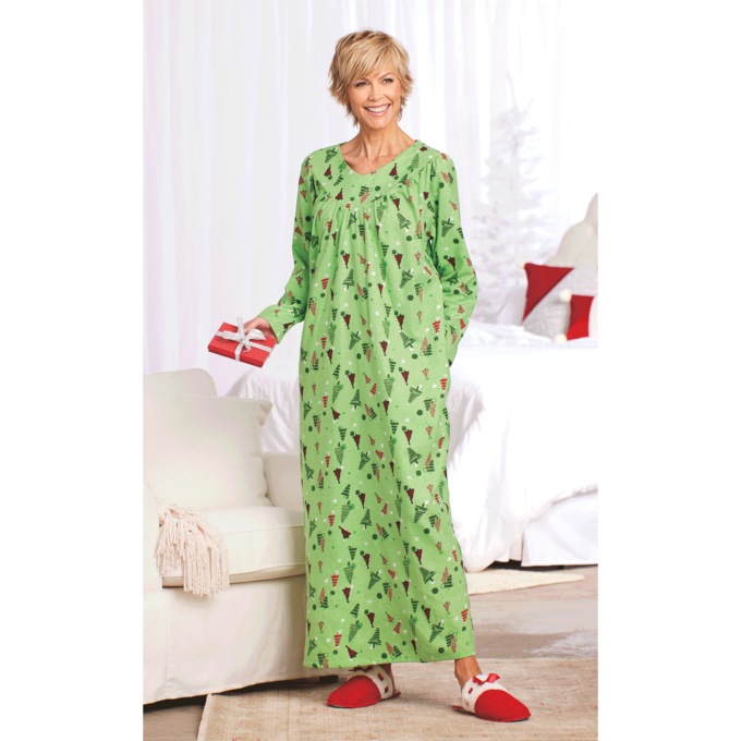 Flannel Nightgown, Holiday, large