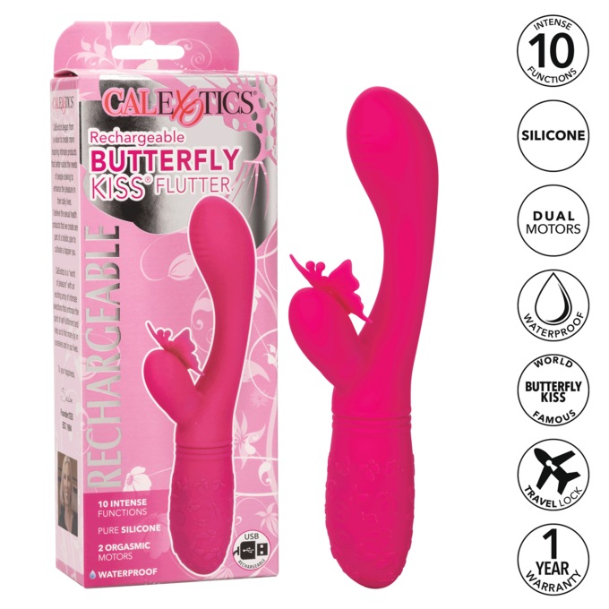 Rechargeable Butterfly Kiss Flutter By Calexotics, , large