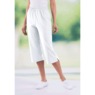 Knit Capri - Solid, White, large