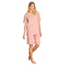 Print Shorty Pajama, Coral Blush Geo, large