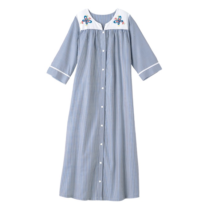 Long Embroidered Robe, , large