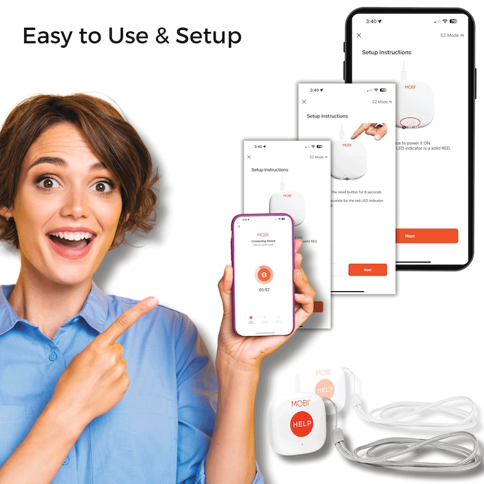 Mobi Smart Emergency Alert Button, , large