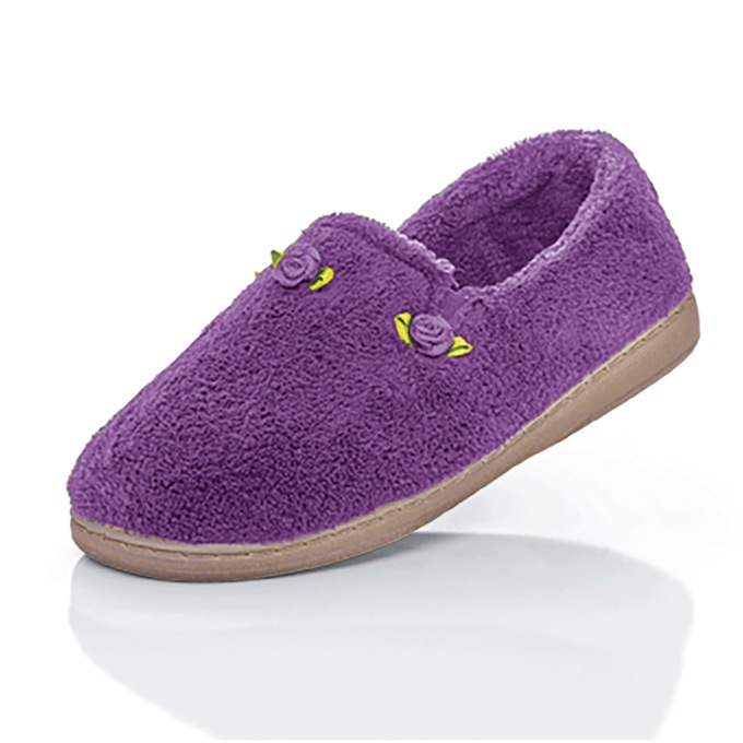 Rosette Slipper, Purple, large