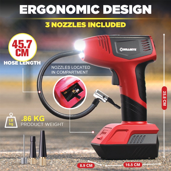 Bullseye Pro Rechargeable Tire Inflator, , large