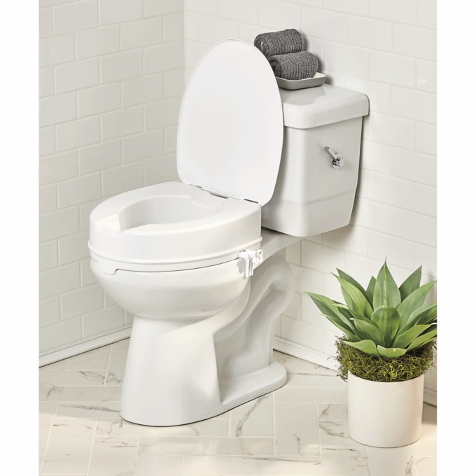 Raised Toilet Seat with Lid, , large