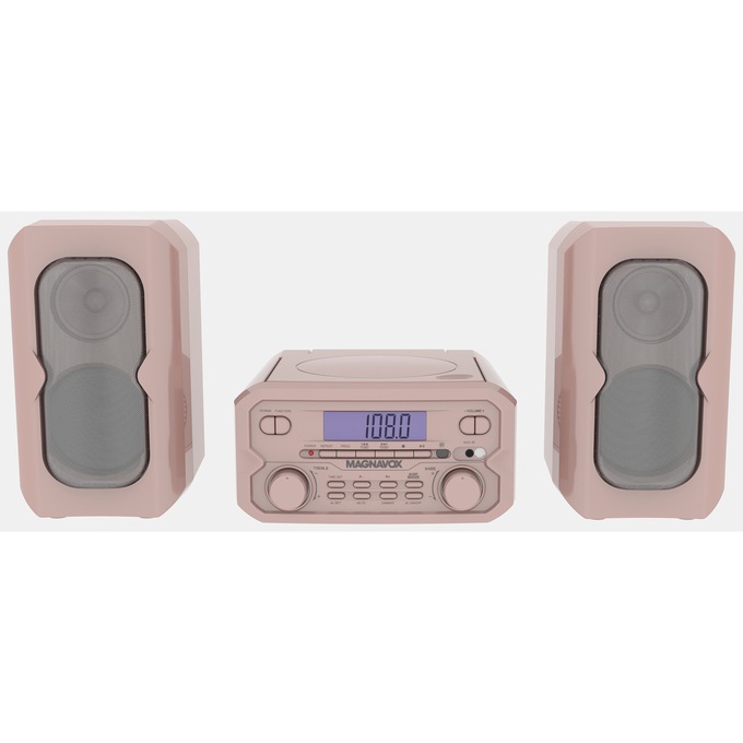Magnavox 3-Piece CD Shelf System, Rose Gold, large