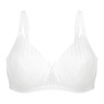 Bestform® Striped Wireless Cotton Bra, White, large