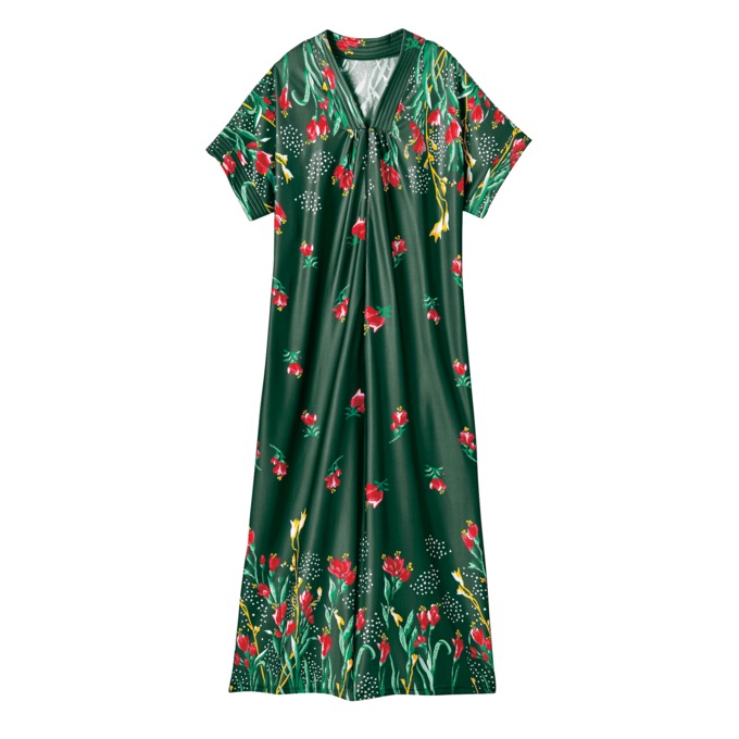 Trapunto Trim Caftan, , large