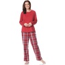 Women's Plaid Flannel PJ Set, , large