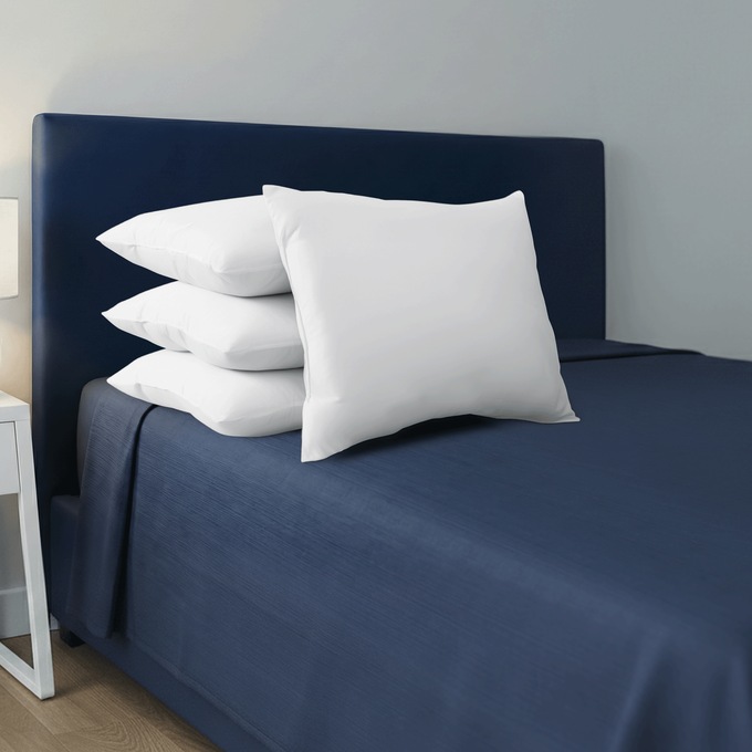 Set of 4 Restonic Washable Hypoallergenic Pillows, White, large