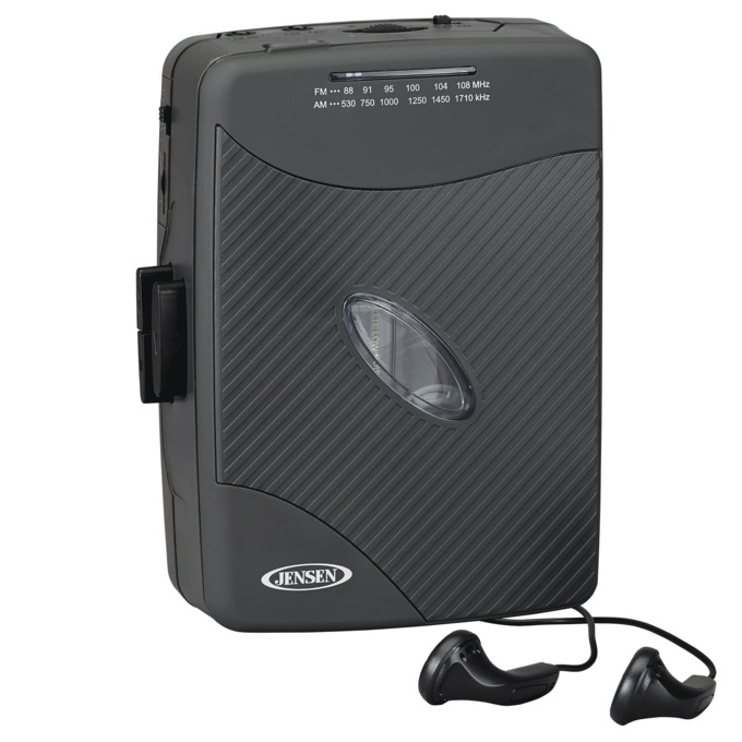 Jensen Audio Stereo Cassette Player with AM/FM Radio, Black, large