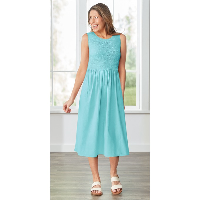 Smocked Bodice Sundress, , large