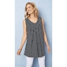 V-Neck Tunic Tank - Solid, Black White Dot, large
