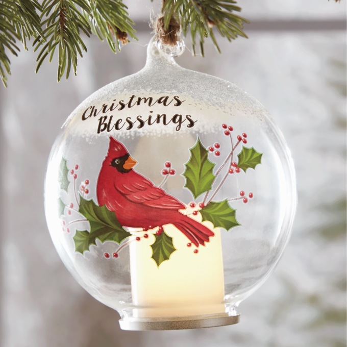 Lit Christmas Blessings Globe, , large