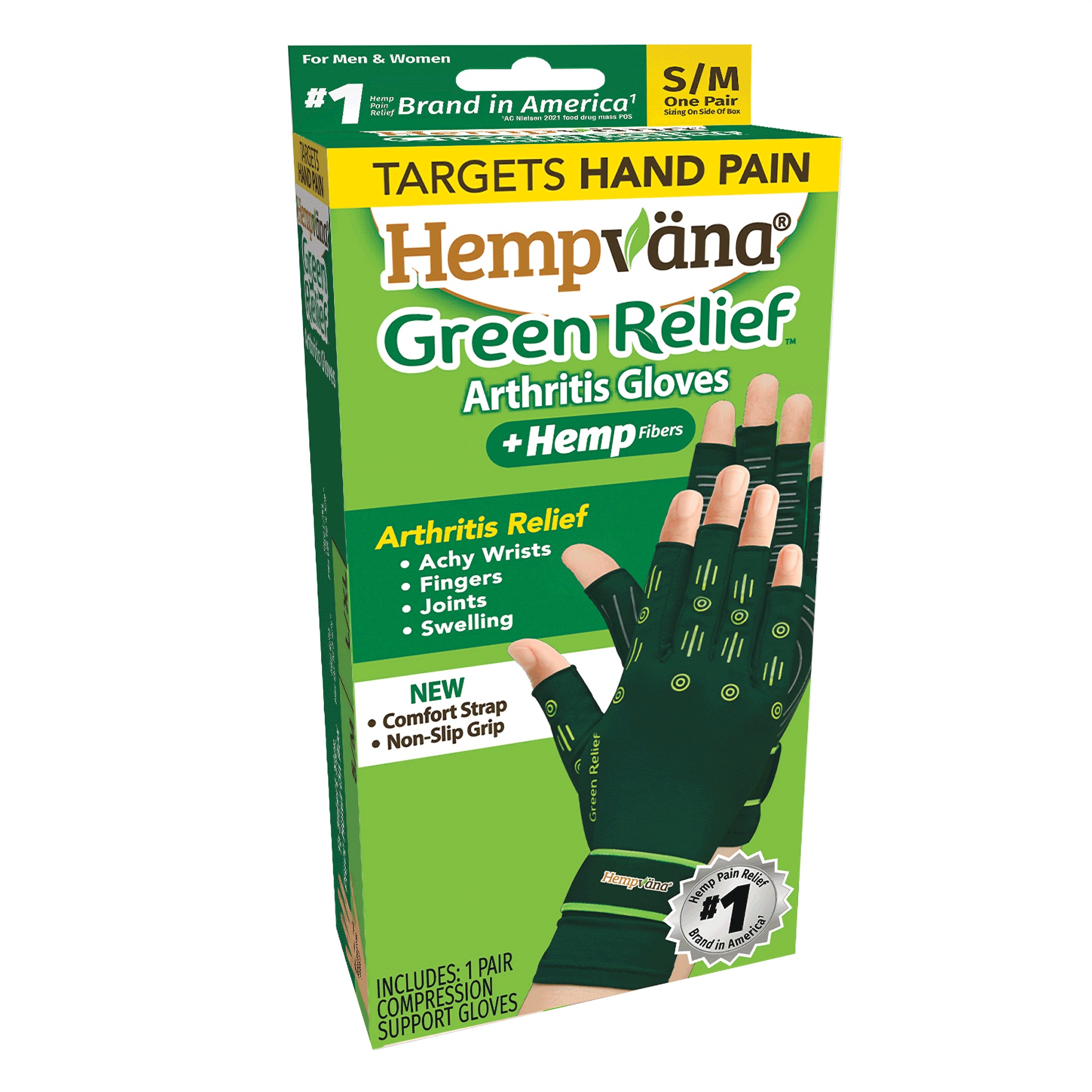Hempvana Green Relief Gloves, , large