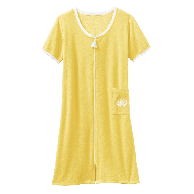 Terry Zip-Front Dress, , large