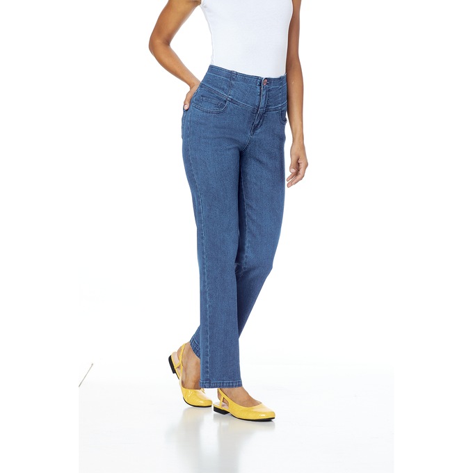 Denim V-Yoke Jeans, Light Denim, large