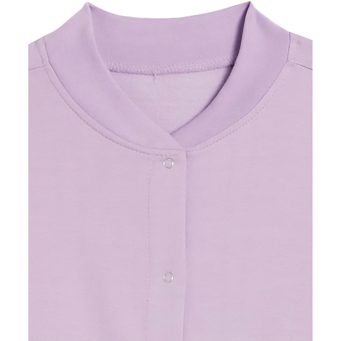 Snap-Front Cardigan, Lilac, large