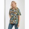 Smock Top, Black Floral, large