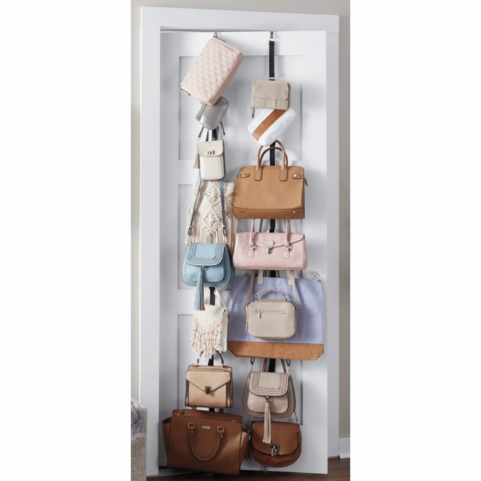 Set of 2 Over-the-Door Cap & Bag Holders, , large