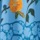 Blue Vine Floral Border