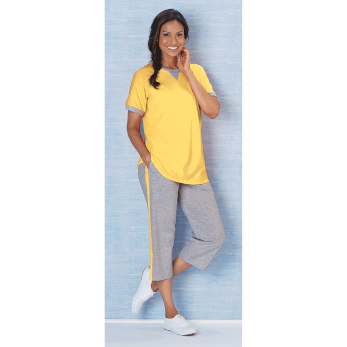 Contrast Trim Top, , large