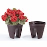 Set of 2 Basketweave Rail Planters, , large