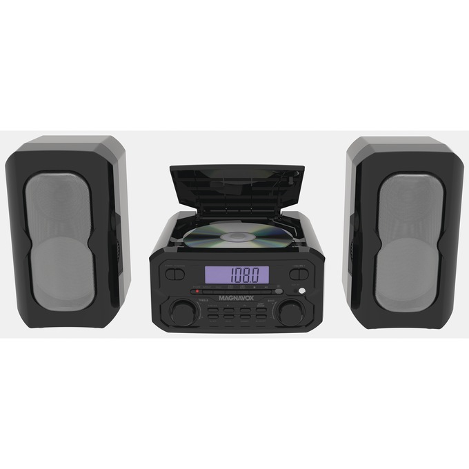 Magnavox 3-Piece CD Shelf System, Black, large