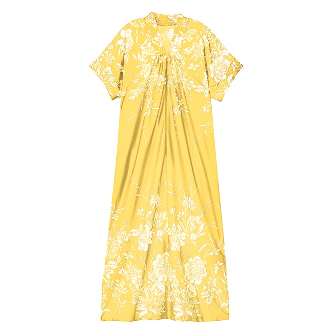 Trapunto Trim Caftan, , large
