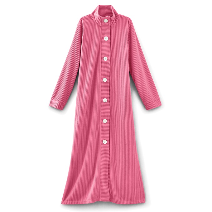 Ribbed Fleece Robe, , large