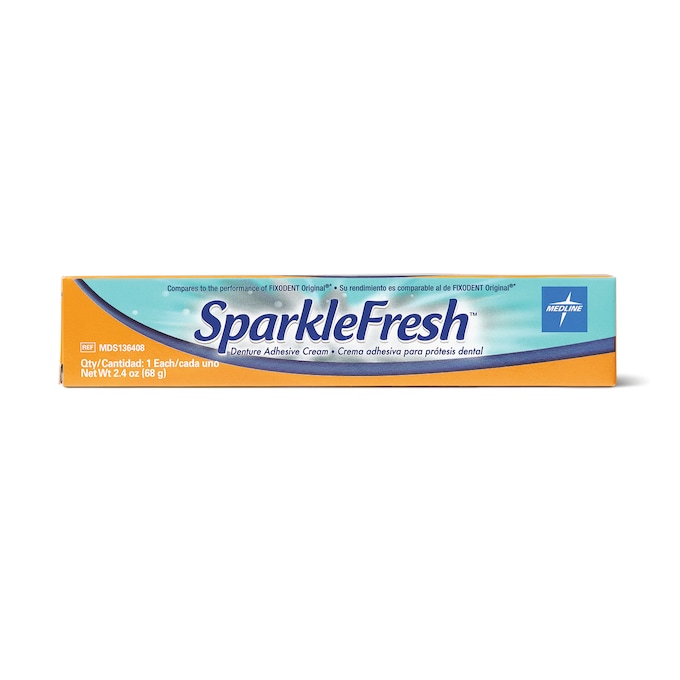 Sparkle Fresh Denture Adhesive Cream, , large