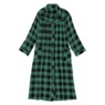 Flannel Snap-Front Duster, Green, large